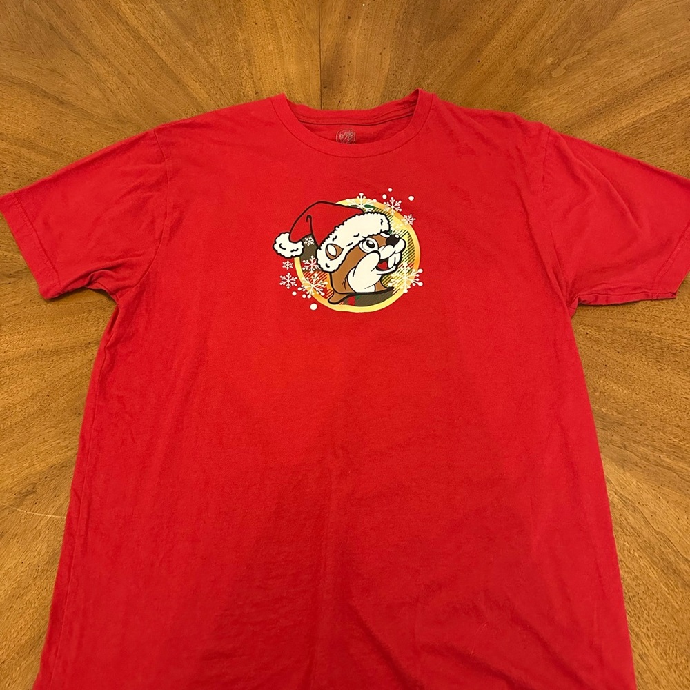Festive Red Graphic Tee for Men